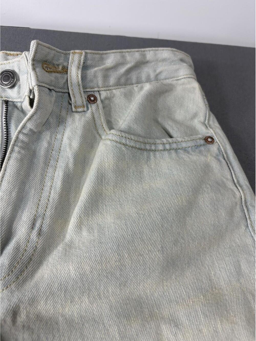 ZARA Denim Jeans Women's Size 2 White Zip Fly Mid Rise - Picture 3 of 14
